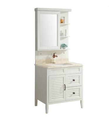 Factory Customizable Floor Standing Cheap Single Modern Bathroom Vanity Cabinet with LED Mirror