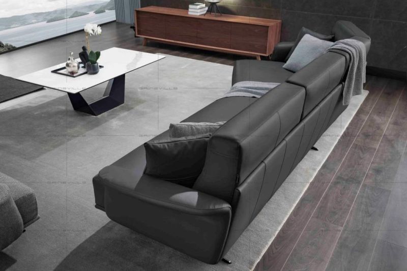 New Hot Sale Italy Upholstered Leather Sofa Modern Sofa Sectional Sofa Modern Living Room Furniture