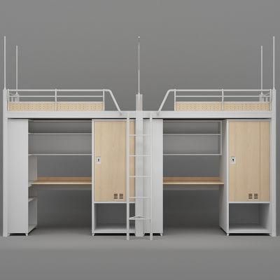 Double Steel Bed Price Steel Bunk Bed with Locker