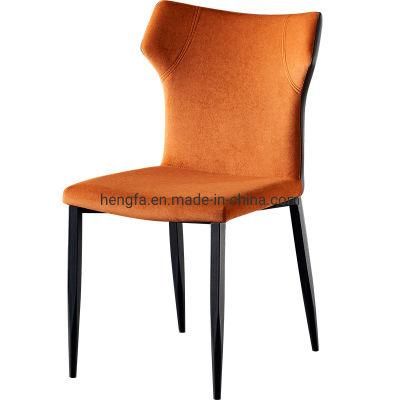 Modern Furniture Metal Base Kitchen Leather Cushion Restaurant Dining Chairs