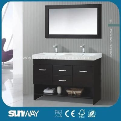 Hot Sale America Style Solid Wooden Bathroom Furniture with Sink