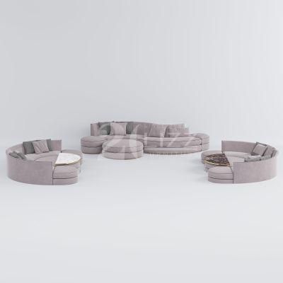 Unique Modern Design Modular Sofa Furniture Contemporary Velvet Fabric Living Room Sofa Floor Sofa