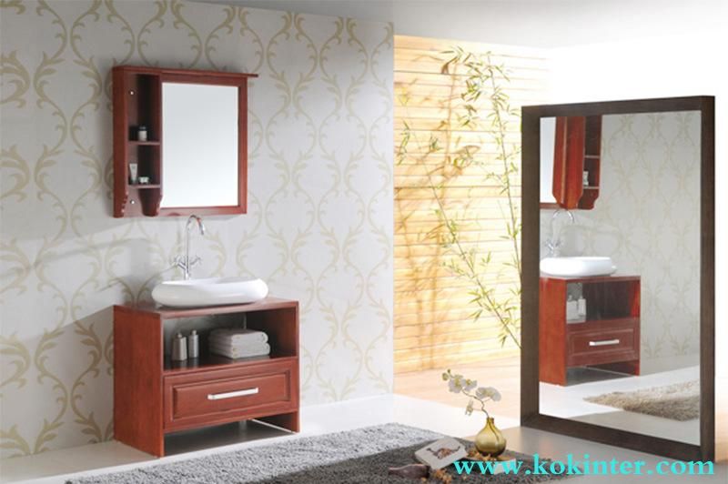 Bathroom Cabinets02 Standard Red Shaker Door Solid Wood Kitchen Cabinet