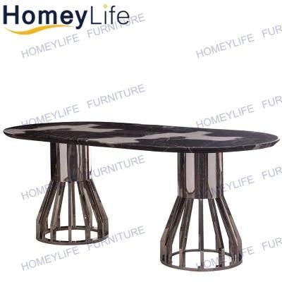 Europe India Australia Africa Marble Metal Restaurant Dining Table Chair Furniture