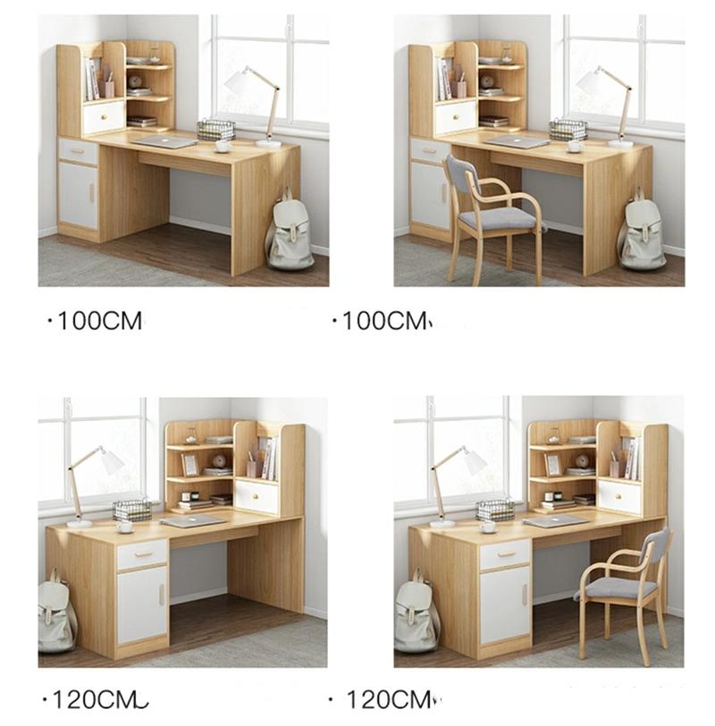 Wooden Modern Home Living Room Furniture Set Sample Desk Study Table with Bookself