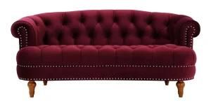 Modern Furniture Living Room Velvet Fabric Button Sofa