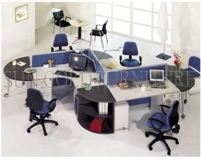 Modern Curved Office Workstation Modular Office Partition Desk (SZ-WS927)