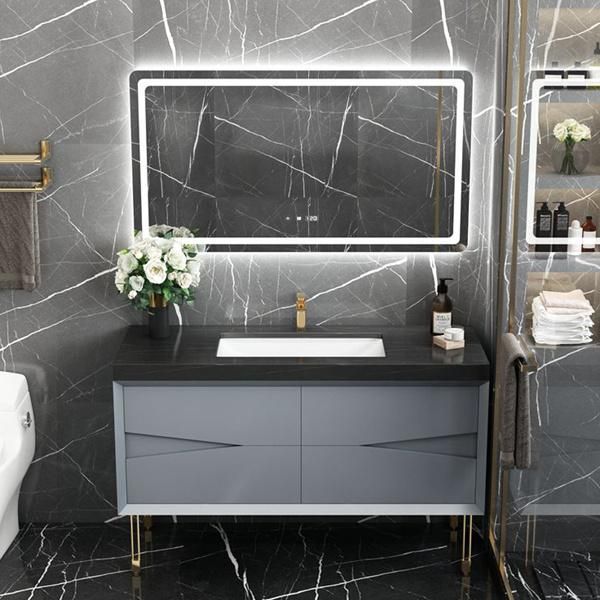 Light Luxury Rock Board Bathroom Vanity Combination Modern Minimalist Little Devil Vanity Washbasin Wash Basin Cabinet