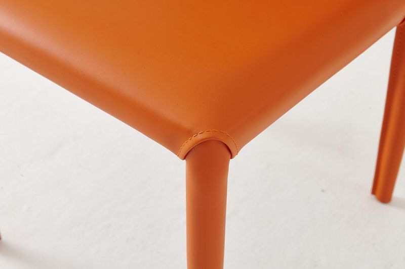 Office Restaurant Furniture Orange Coffee Chair Dining Chair