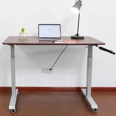 Manual Height Adjust Sit to Stand Desk Table Hand Crank Lifting