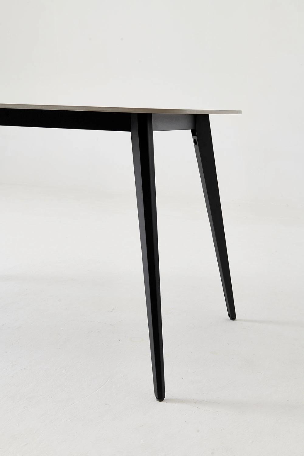 Hot Sale Carbon Steel Legs White Rock Plate Table