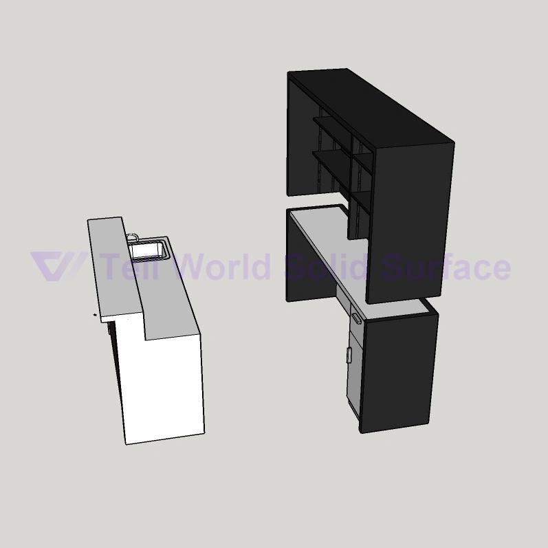 Luxury Salad Restaurant Club Commercial Bar Counter Design