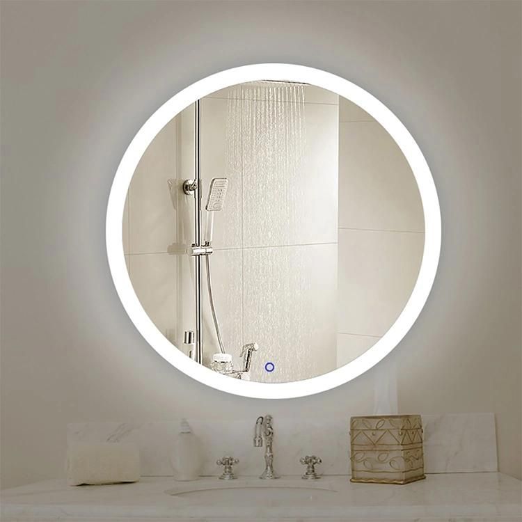 Factory for Illuminated Wall-Mounted Frameless Round LED Bathroom Mirror