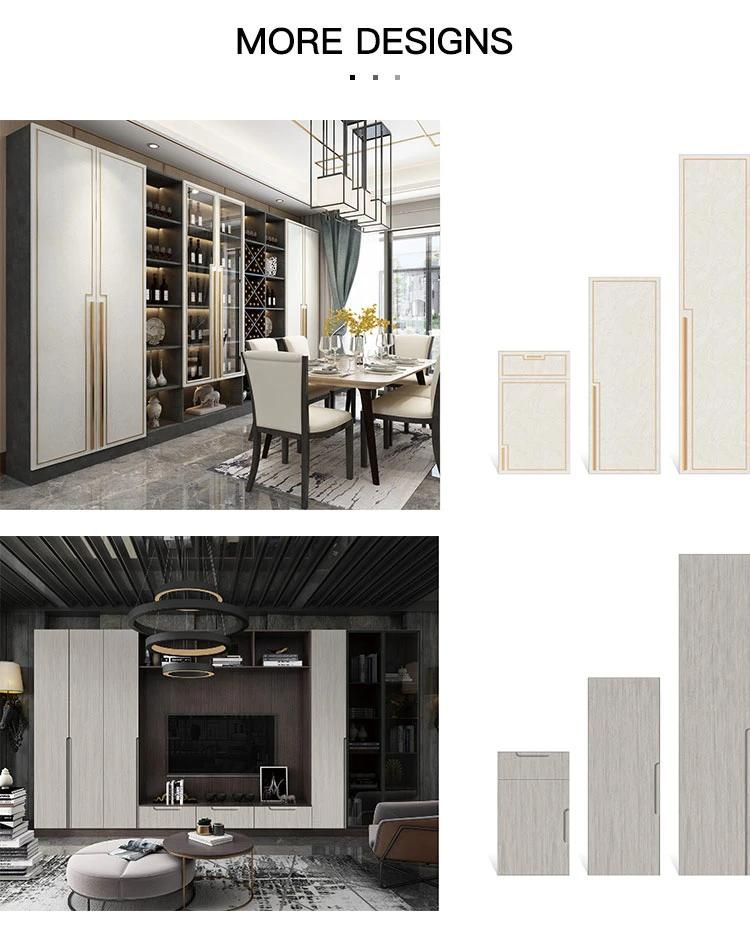 Latest Trend Design Cheap Modern Kitchenette Melamine White Black Custom Kitchen Cabinet for Sale