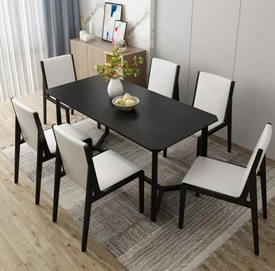 Italian Wooden Hotel Furniture Ash Wood Dining Table Set Dining Chair
