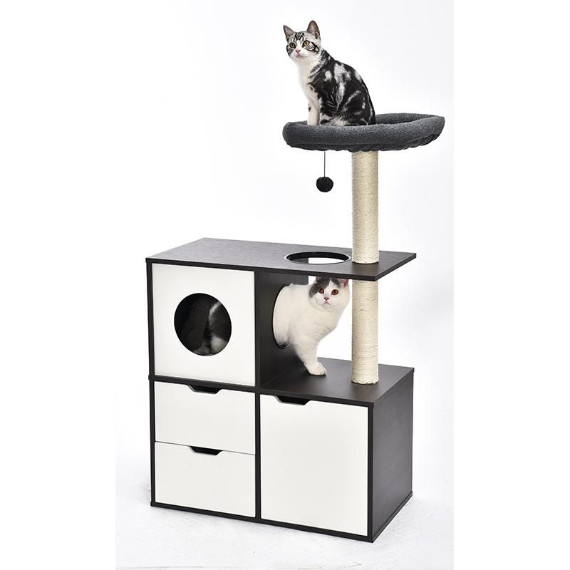 Modern Cat Furniture Cat Walk Furniture with Storage Drawer