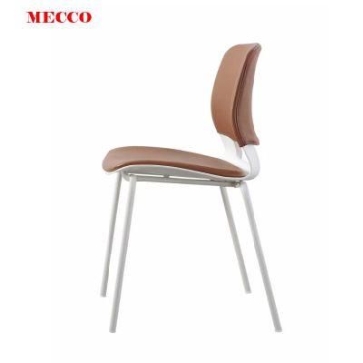 Cheapest Modern White PP Plastic Kitchen Comfortable Dining Room Stackable Visitor Chairs