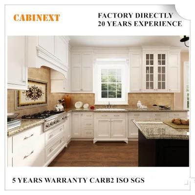 White Shaker Kitchen Cabinets American Style Framed Construction