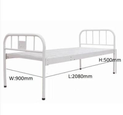Easy Use Single White Crank Hospital Mobile Bed