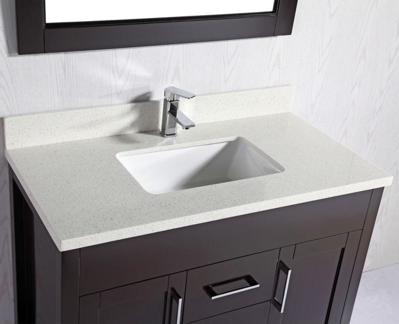 Solid Wood Bathroom Furniture with Marble Top for USA Canada