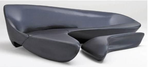 Fiberglass Shell Hotel Lobby Zaha Hadid Moon Sofa