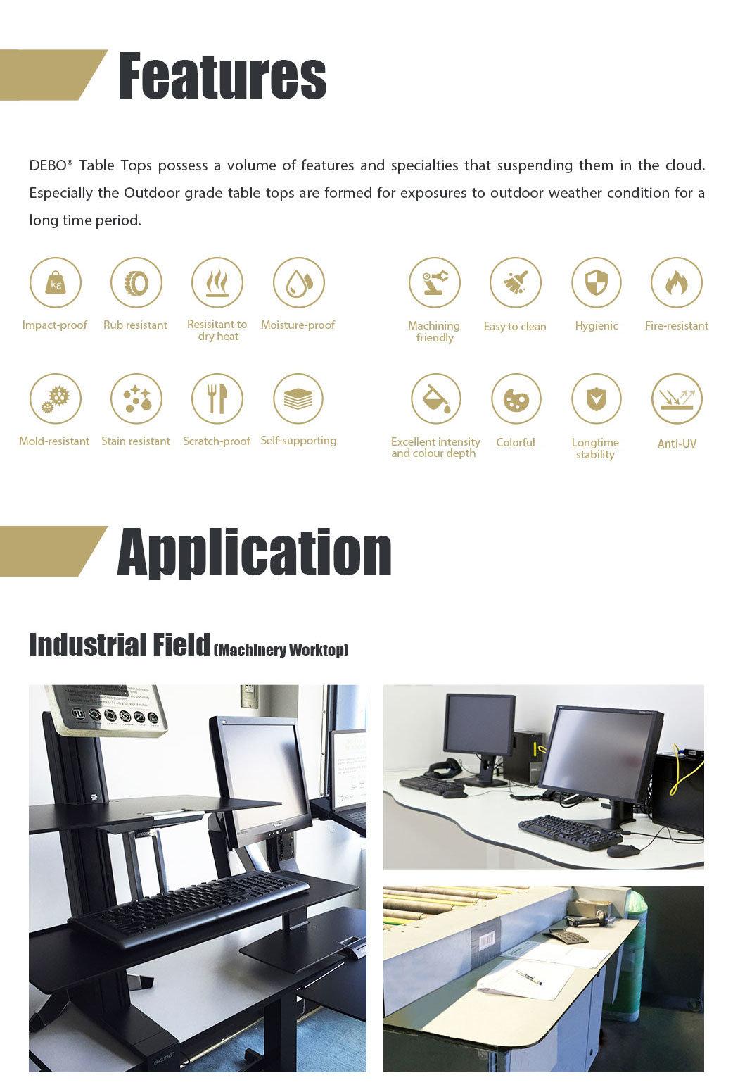 Office Furniture Debo Luxury HPL Compact Laminate Office Table Modern Office Furniture for Commercial