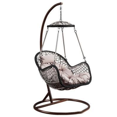 Swing Chair Modern Furniture Outdoor Patio Garden Rattan Wicker Hanging Cane Swing Chair with Stand