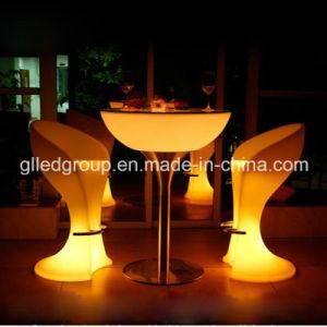 RGB Color Changing LED Lounge Furniture Dining Table