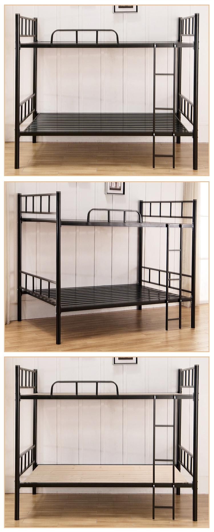 Low Price Modern Metal Iron Bunk Bed Furniture Dorm Bedroom Metal Double Decker Bed