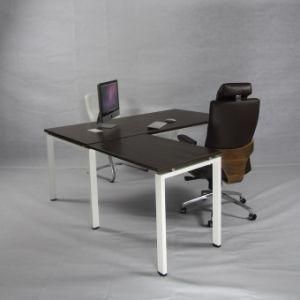 Simple Design Modern Office Desk with White Metal Frame