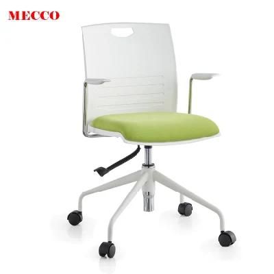 Plastic Height Adjustable up Down Waiting Armrest Chair Meeting Training Conference Visitor Dining Commercial Armrest Chair