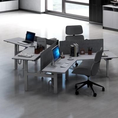New Design Office Height Adjustable Computer Standing Desk Black Modern Sit Stand Desk Adjustable Desk Office Desk