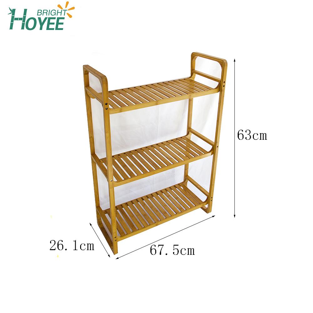 Bathroom Living Bamboo 3-Tire Shoe Rack Bench