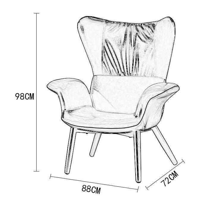 Luxury Minimalist Modern Custom Design Fabric Velvet Leather Armchair Accent Leisure Chair Home Furniture Living Room Chairs