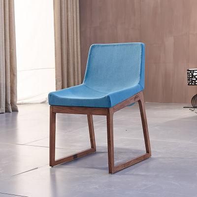 Modern and Simply Dining Furniture Fabric Wooden Chair Made in China Factory