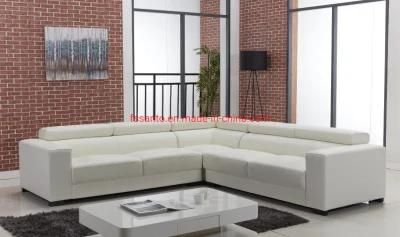 L Shape European Style Modern Home Furniture Living Room House Big Corner Genuine Leather Sectional Sofa