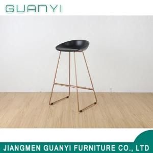 2019 Modern Rose Golden Leg Glass Fiber Bar Stool