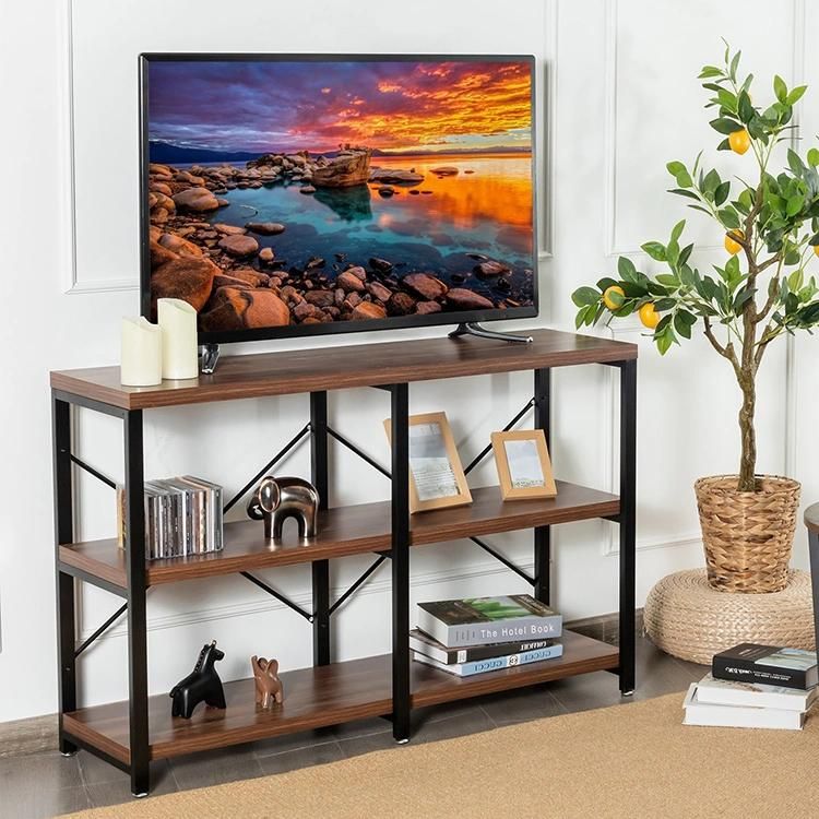 Metal and Wood Table Shelf Cabinet Home Furniture for Living Room