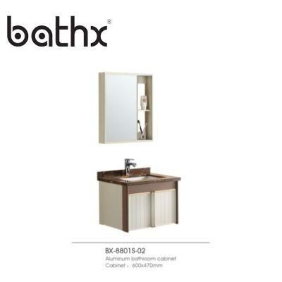 Modern Style Small Size Space Aluminum Wall-Mounted Waterproof Bathroom Vanity China Bathroom Cabinet
