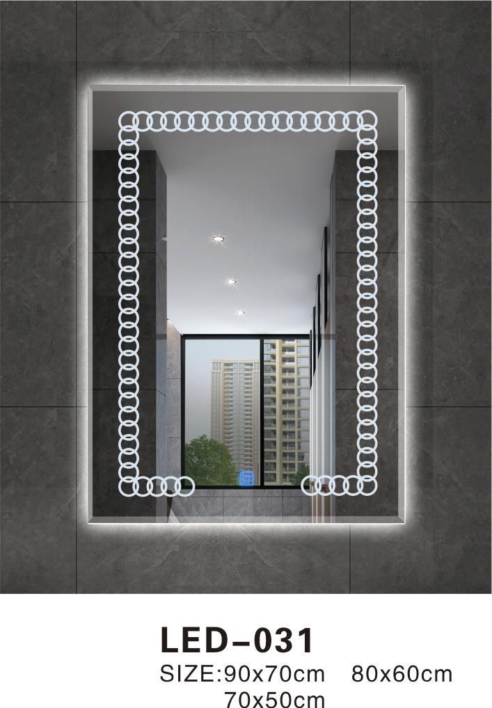 Modern Design Frameless LED Back-Lit Bathroom Mirror Touch Screen