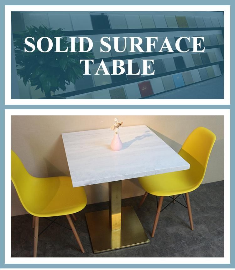 Modern Restaurant Furniture Artificial Stone Dining Table Set