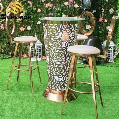Hotel Furniture Stainless Steel Bar Stools Chairs and Tables