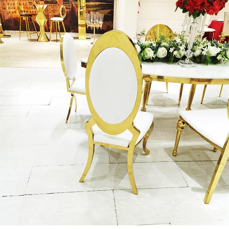 Rental Fancy Gold Stainless Steel Wedding Chair for Sale
