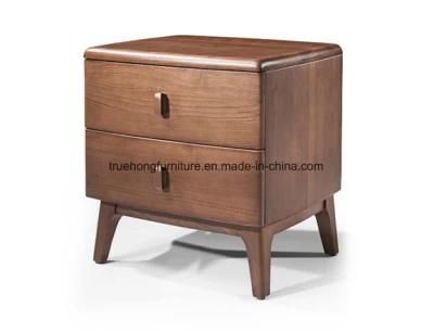 Wood 2 Drawer Bedside Table Cabinet Nightstand with Runners