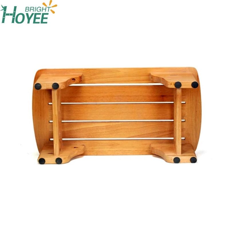 Oak Wood Toilet Step Stool Squat Stool