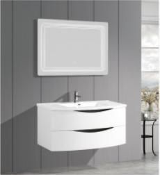 China Factory PVC Board Bathroom Basin Sink Vanity with Big Storage Bathroom Furniture