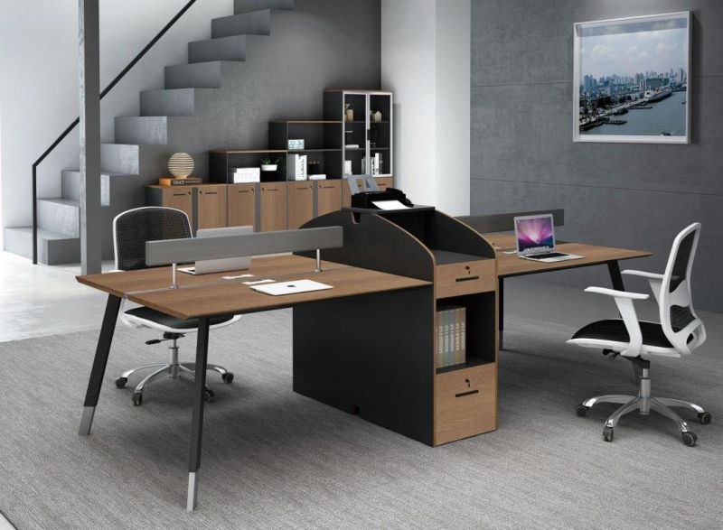 Modern Walnut Boss Computer MFC Office Executive Table