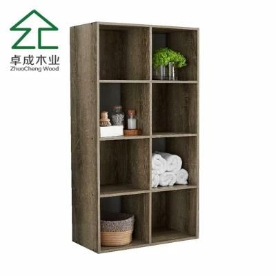 Wooden Shelving Unit Ladder Shelf Storage Bookcase with 6 Compartments