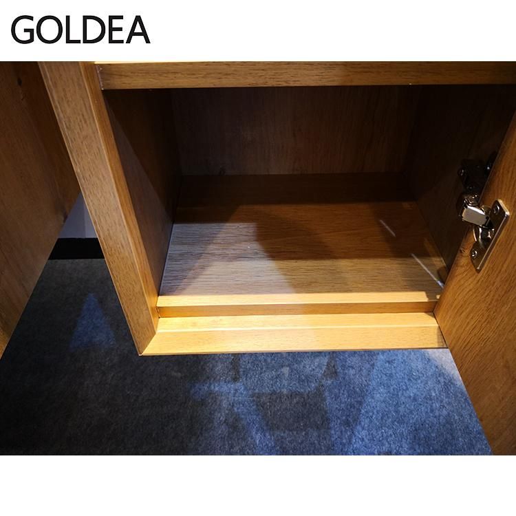 Factory New Modern Goldea Hangzhou Bathroom Cabinet Wooden Basin Mirror Vanity Furniture