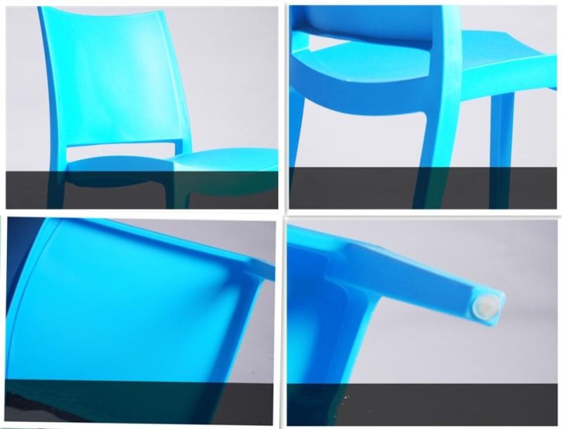 High Quality China Back Breathable Colorful Dining Stackable Plastic Chairs